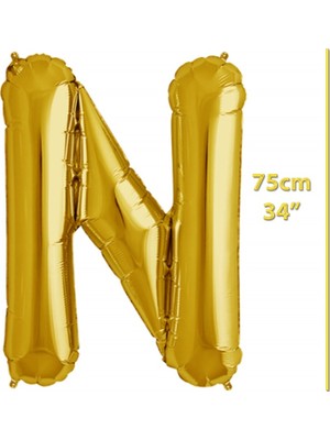 İKM Harf Balon Folyo Orta Boy  75 cm Gold N