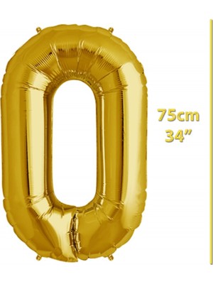 İKM Harf Balon Folyo Orta Boy  75 cm Gold O