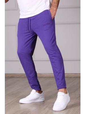 Madmext Düz Basic Mor Eşofman 2925