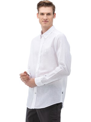 Nautıca Erkek Slim Fit Beyaz Gömlek W01000T.1BW