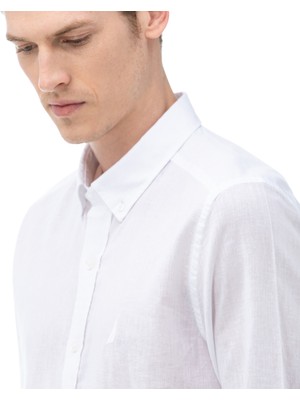 Nautıca Erkek Slim Fit Beyaz Gömlek W01000T.1BW