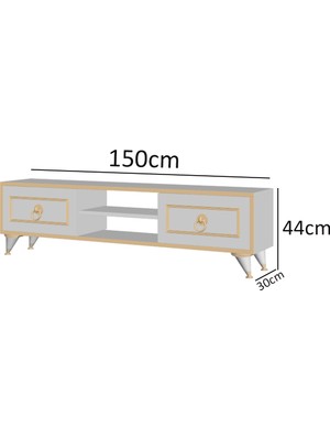 Evdemo Lotus Tv Ünitesi Beyaz
