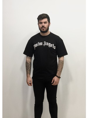 Amor Man Palm Angels Sırt Göğüs Dijital Baskılı Bol Kesim Oversize Erkek Tşört