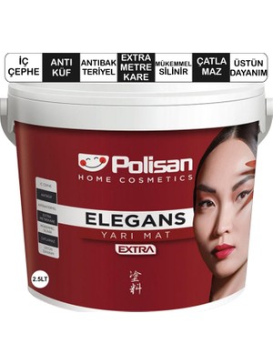 Polisan Antibakteriyel Elegans Extra 2.5 Lt / 3.5 kg Silinebilir Silikonlu  Deniz Kabuğu
