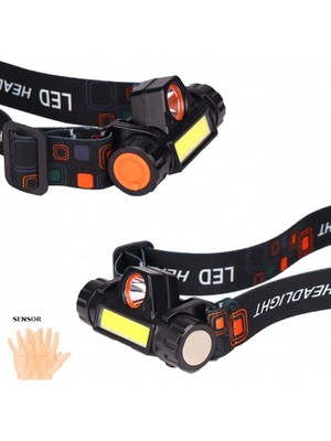 Watton Sensörlü Şarjlı Mıknatıslı - 8 Saat Dayanıklı Kafa Lambası WT-055