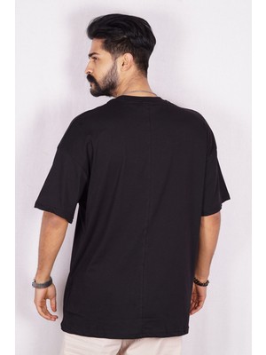 Marrakech Unisex Siyah Oversize Bol Kalıp Tshirt