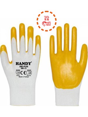 Handy Hn-15 Nitril Kaplama Sarı Iş Sanayi Eldiveni 10/xl -12 Çift
