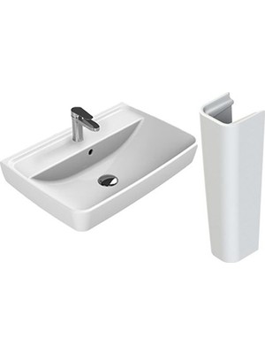 Turkuaz Cerastyle Duru Lavabo 50*40 cm ve Kolon Uzun Ayak