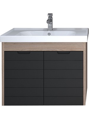 Denko Mostar 70 cm Mdf Lake Banyo Dolabı Alt Modül ve Lavabo