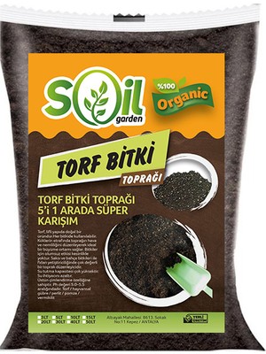 Soil Garden Bitki Toprağı 5'İ Bir Arada Süper Karışım 50 lt