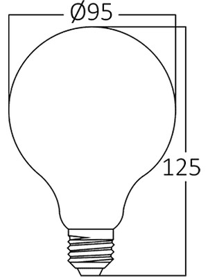 Braytron Glop Tipi Cam Soft G95 E27 7W Sarı Işık LED Ampul BA41-30720