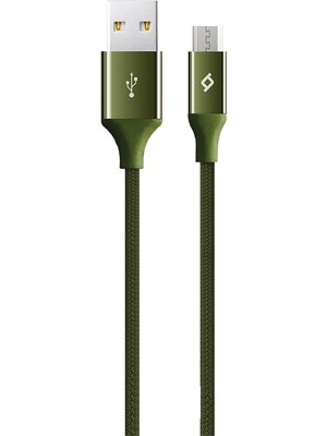 TTec AlumiCable Micro USB Şarj Kablosu - Haki Yeşili 2DK11HY