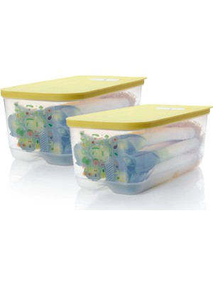 Tupperware Sebze Meyve Saklama Kabı 6,1 Lt Plastik 2'Li Set ile Uzun Süreli Tazelik