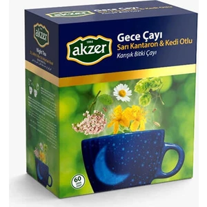 Gece Çayı Sarı Kantaron Kedi Otlu 60 Poşet Çay