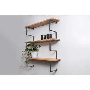 Mobitopya Metal Ayaklı Duvar Rafı, 3 Katlı Duvar Rafı, Kitaplık, Saksılık, Banyo, Mutfak, Salon, Tv