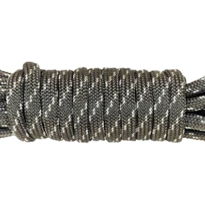 Paracord Paraşut Ipi 4 mm Siyah ve Gri Renk 550 Lb (10 Metre Fiyatıdır)