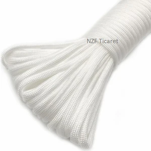 Paracord Paraşut Ipi 4 mm Beyaz Renk 550 Lb (5 Metre Fiyatıdır)