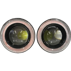 Universal Mercekli LED Angel Sis Farı, 76MM Kırmızı