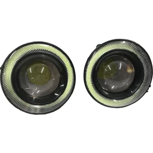 Universal Mercekli LED Angel Sis Farı, 76MM Buz Mavisi