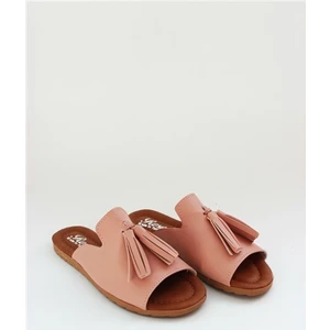 Pudra Kadın Püsküllü Yumuşak Terlik