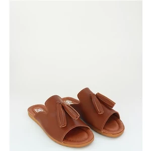 Taba Kadın Püsküllü Yumuşak Terlik