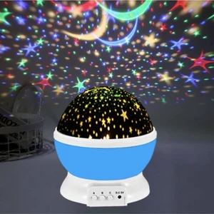 Dream Plus Mavi Dönen Ay Yıldız ve Gezegenler Yansıtmalı Projeksiyon Gece Lambası Star Master