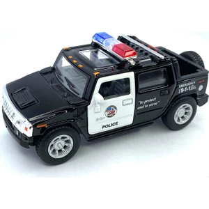 2005 Hummer H2 Sut (Police) - Çek Bırak 5inch. Lisanslı Model Araba, Oyuncak Araba 1:40