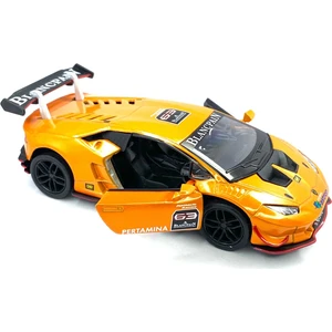 Lamborghini Huracan LP620 - 2 Super Trofeo Çek Bırak 5inch. Lisanslı Model Araba, Oyuncak Araba 1:36