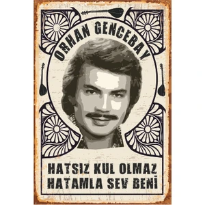 Hayat Poster Orhan Gencebay Arabeskin Kralları Serisi Retro Ahşap Poster
