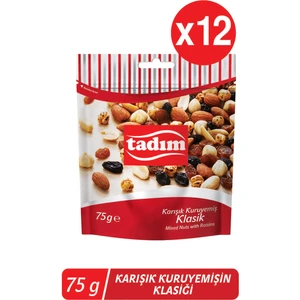 Karışık Kuruyemiş Klasik 75gr 12'li Paket