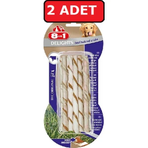 8 In 1 Biftekli 2 Adet Kemik Delights Beef Twisted Sticks Biftekli Burgu Çubuğu 10 Lu 55 gr