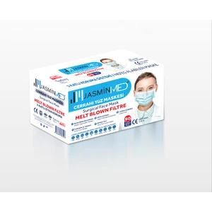 Jasmin Med Cerrahi Maske 3 Katlı 50 Adet