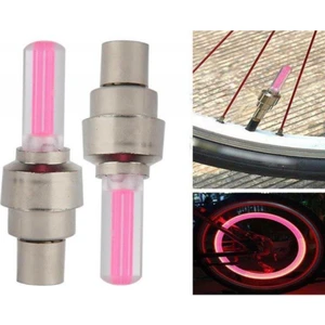 Pembe Hareket Sensörlü Işıklı Bisiklet Motorsiklet Sibop Kapağı 2'li