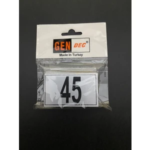 4 x 6 cm Yapışkanlı No 1'den 45'e Raf, Posta Kutusu, Dolap, Ayakkabılık, Kapı Numarası Için