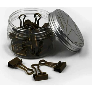 Metallic Yassı Kavanoz 25'li Bronz
