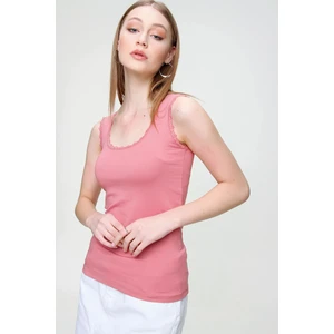 Kadın Dantel Detaylı Penye Atlet