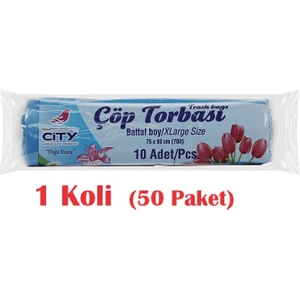 New City Çöp Torbası ( Battal ) 70 Lt 75 x 90) 10 Lu  1 Koli (50 Paket)