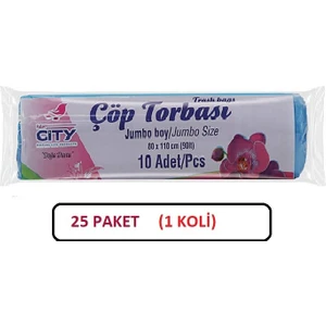 New City Çöp Torbası 90 Lt (80 x 110) 10 Lu (Jumbo) 1 Koli (25 Paket)