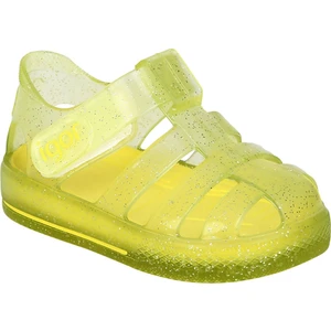 S10265 Star Glitter Plaj Havuz  Kız Çocuk Deniz Sandaleti Sarı