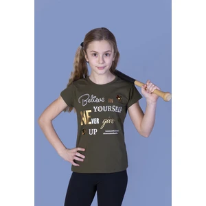 Kız Çocuk Never Pullu Baskılı T-shirt