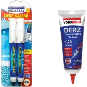 Ünyepark Vodseal Yedek Uçlu Ikili Beyaz Derz Kalemi  ve 400ML Beyaz Tamir Dolgusu
