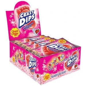Chupa Chups Crazy Dıps Patlayan Çilekli  Şeker  24 Adet