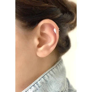 By Barun Kanat Gümüş Kıkırdak Küpe