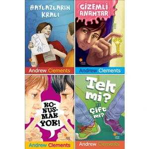 Andrew Clements 4 Kitap Set - Haylazların Kralı - Gizemli Anahtar - Konuşmak Yok - Tek Mi Çift Mi