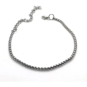 X-lady Accessories Gümüş Kaplama Arnavut Asansör Zincir Bileklik