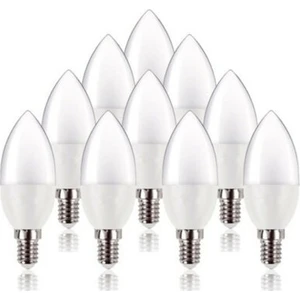 5-7 Watt Buji Mum LED Ampul E14 Ince Duylu 10 Adet Beyaz