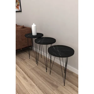 Firkete Zigon Sehpa 3'lü