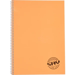 Defter A4 Spiralli Çizgili 120 Yaprak Turuncu