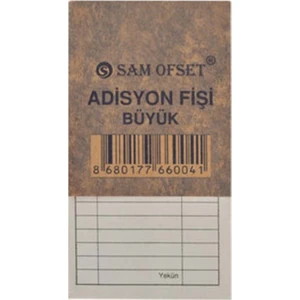 Sam Adisyon Fişi Büyük