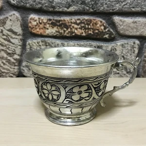 İşlemeli Eskitme Bakır Tas